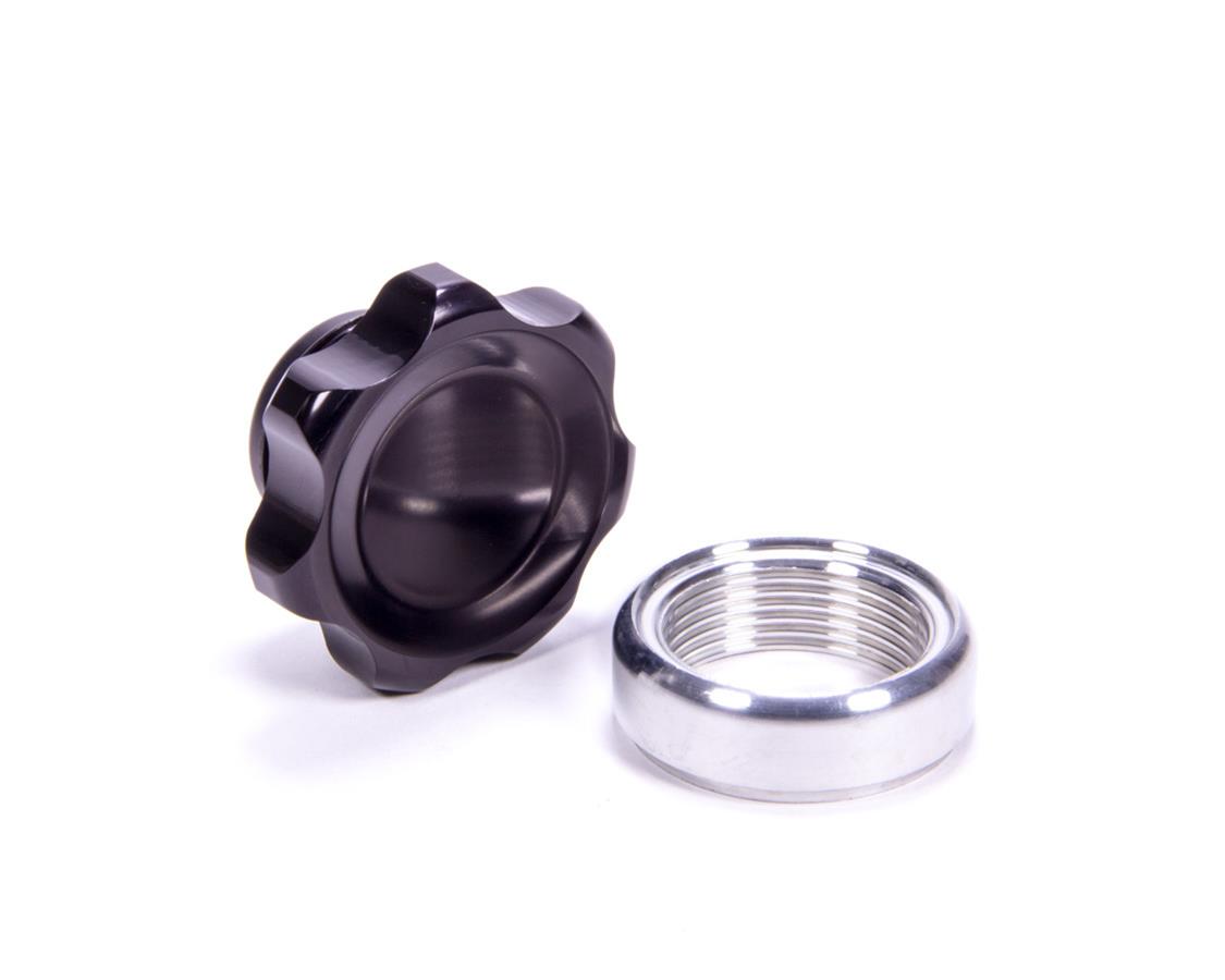 Allstar Performance Fill Plug Kits ALL36164 Cap Kits, Weld-on, Billet Aluminum, Black Anodized, 1 1/2-12 in.Thread Size, Kit