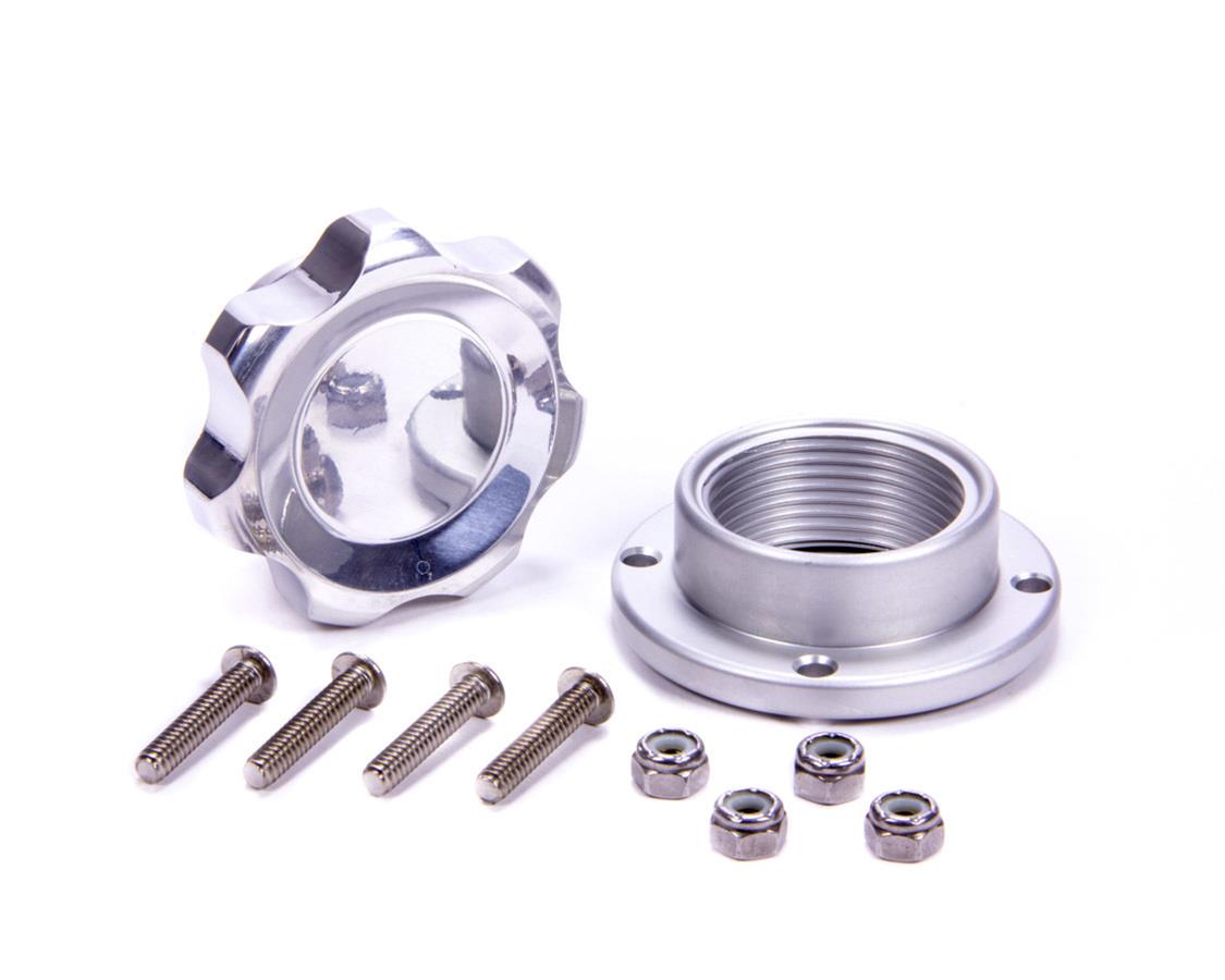 Allstar Performance Fill Plug Kits ALL36183 Kit, 1 1/2 in. -12, Billet Aluminum Cap, Bolt-On, Polished, 1.500 in. Diameter Cap, Kit