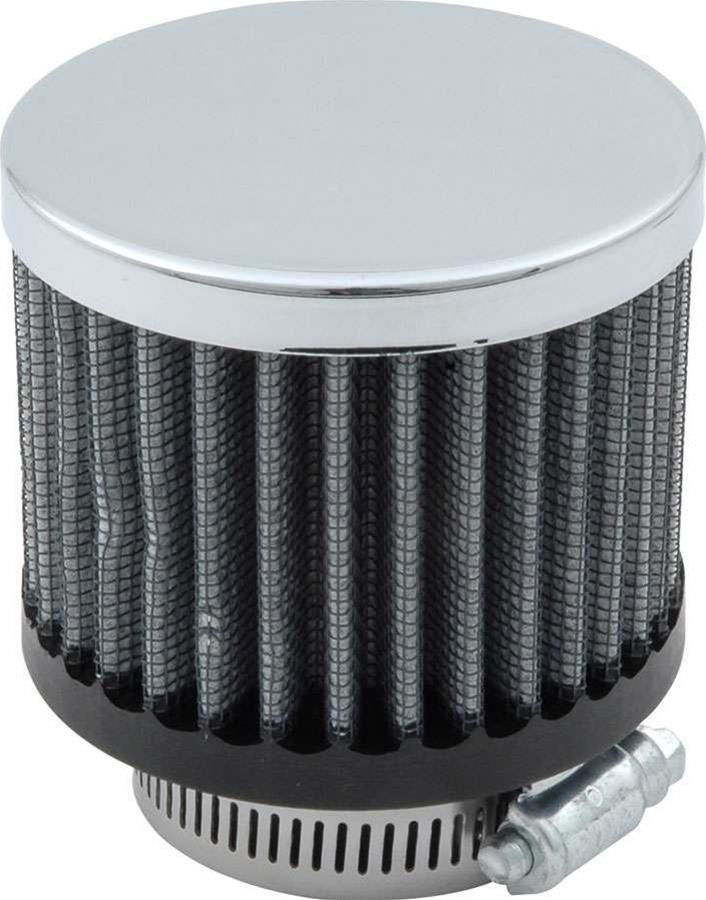 Allstar Performance Valve Cover Breathers ALL36202 Breather, Clamp-On, Round, Steel/Rubber, Chrome/Black, 1 1/2 in. Diameter, Each