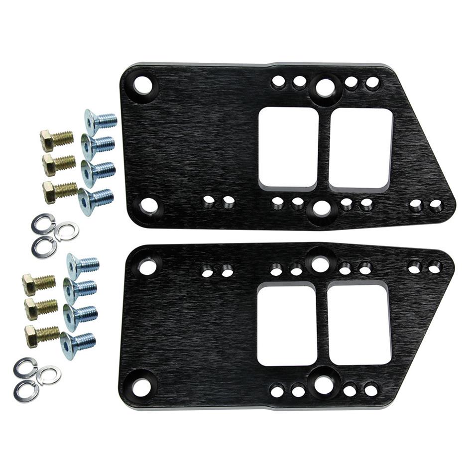 Allstar Performance Motor Mounts ALL38084 Mount Conversion Plates, Non-Adjustable, Aluminum, Black Anodized, Chevy, LS, Pair