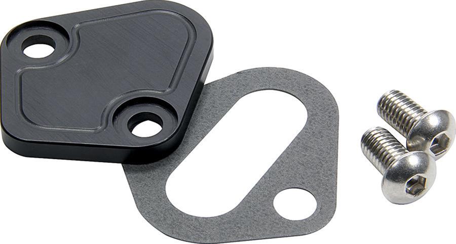 Allstar Performance Billet Aluminum Fuel Pump Block-Off Plates ALL40307 Plate, Aluminum, Black Anodized, Chevy, Big Block, Each