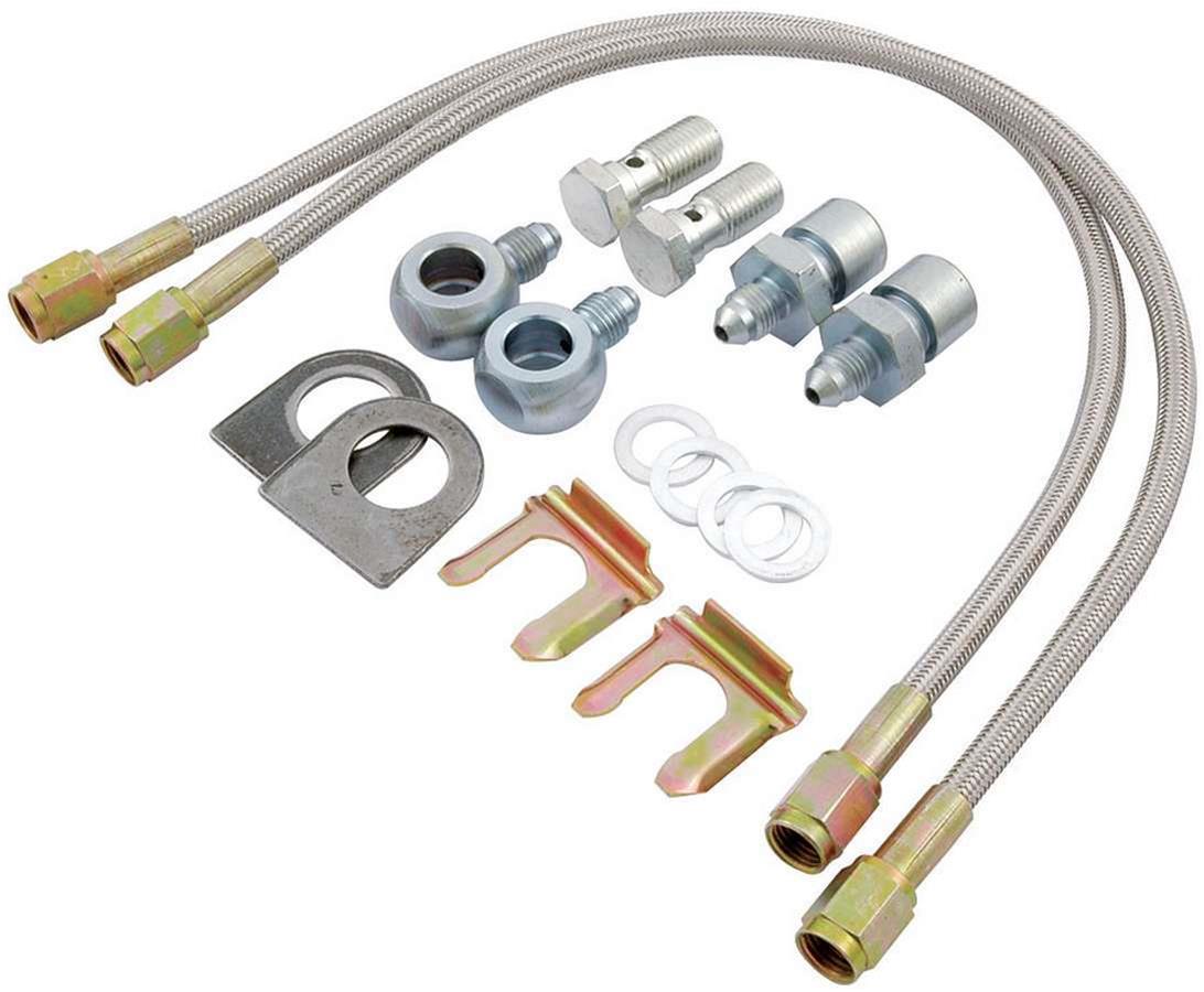 Allstar Performance Brake Line Hose Kits ALL42027 Kit, Two 15 in. Length Hoses, GM, Kit