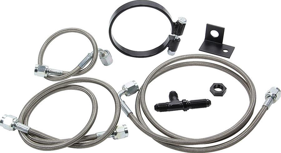 Allstar Performance Brake Hoses, Sets ALL42056 kit is designed to eliminate hanging brake lines near the rear calipers. Rear Line K