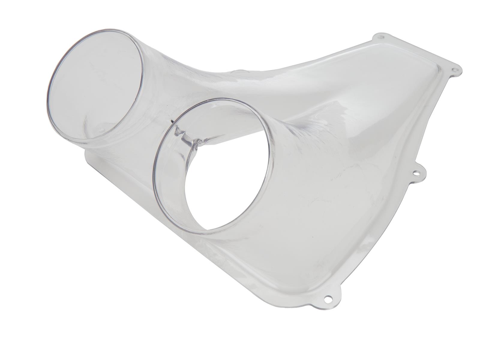 Allstar Performance Brake Ducts ALL42144 Duct, Dual Teardrop, Accepts 3.0 in. Hose, ABS Plastic, Clear, Each