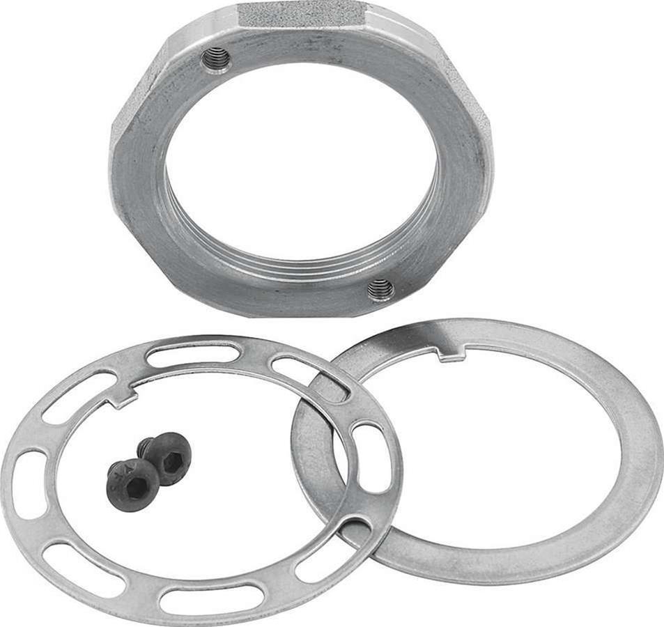 Allstar Performance Spindle Nut Kits ALL44130 Kit, Steel, Nut, Lock Ring, Retainer, Two Locking Screws, Kit