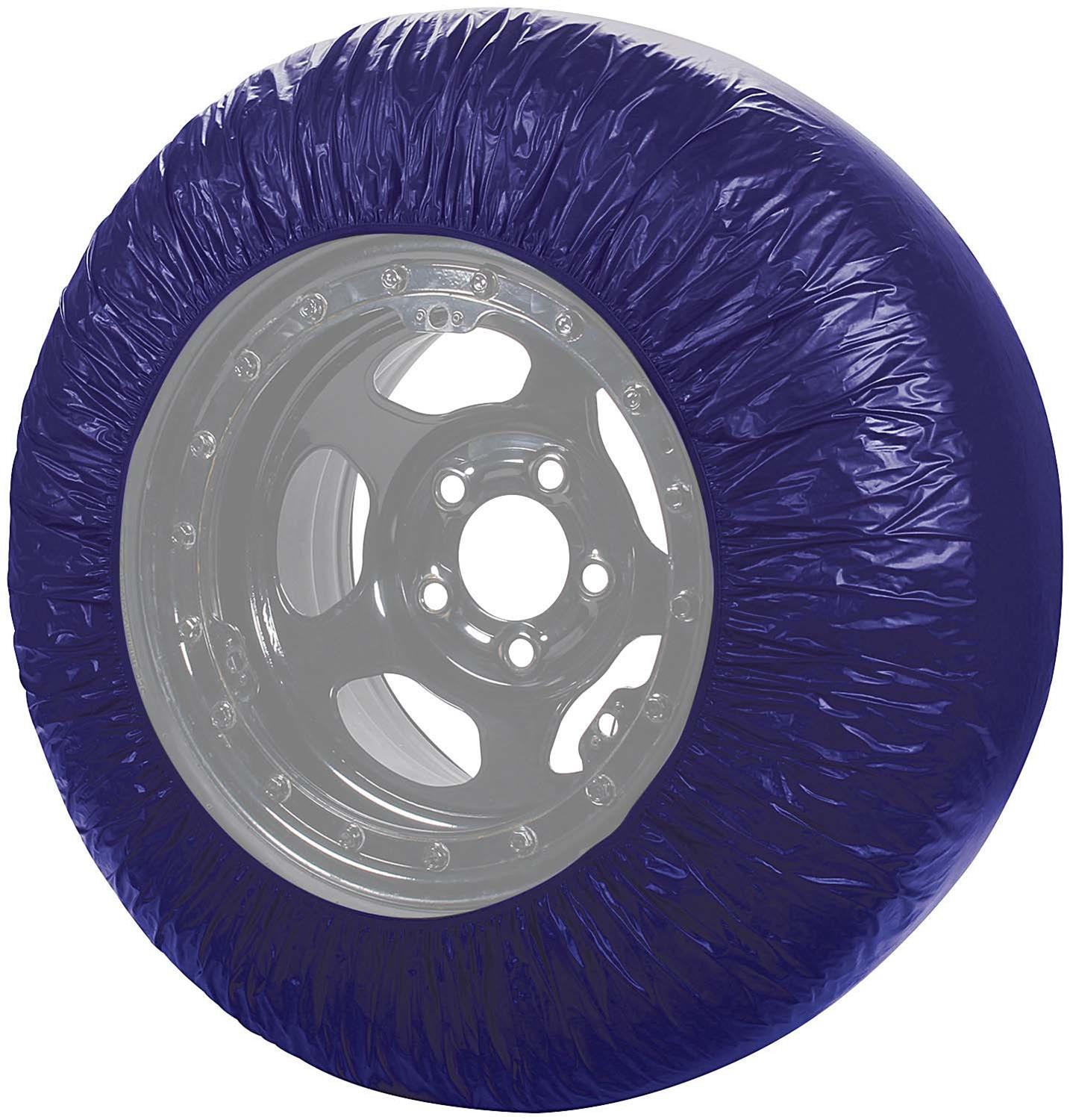 Allstar Performance Easy Wrap Tire Covers ALL44222 Covers, Wrap, Race Cover Style, Wraparound, Plastic, Blue, 85.00 - 89.00 in. Diameter, Set of 4