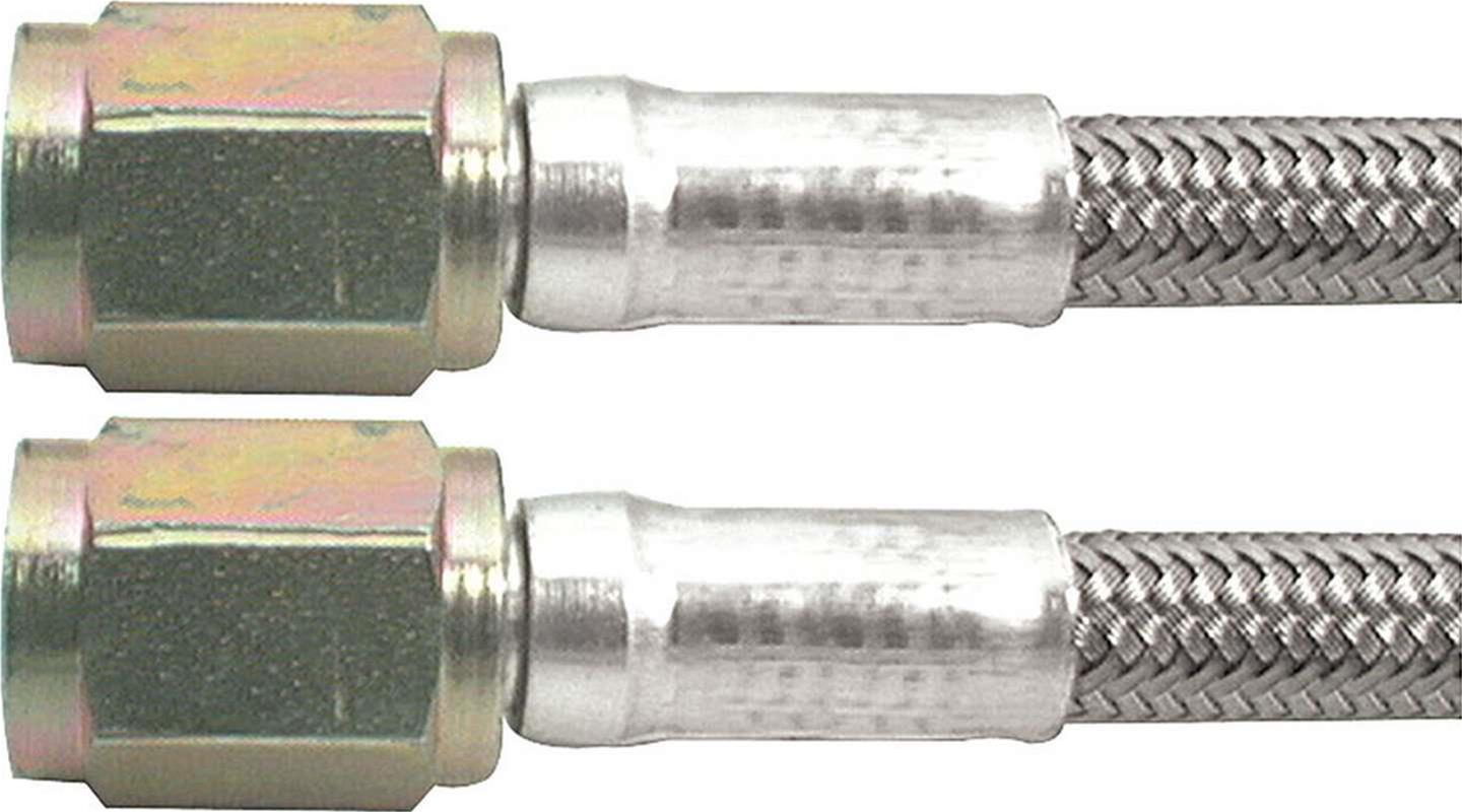 Allstar Performance Braided Steel Lines ALL46300-120 Brake Lines, Stainless Steel, -3 AN, Straight, Female Threads, 120.00 in. Length, Each