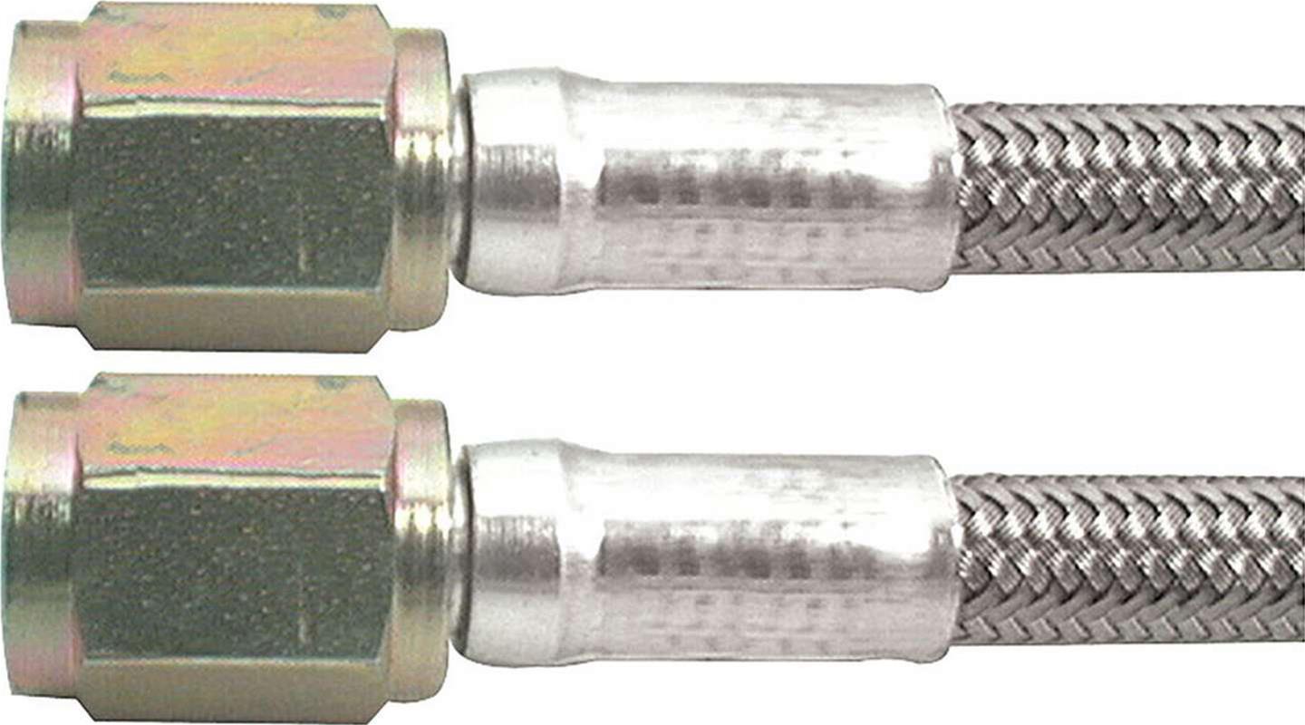 Allstar Performance Braided Steel Lines ALL46300-96 Brake Hoses, Individual, Brake Lines, Assembled, -3 AN, Stainless Outer, Straight -3 AN Female Threads Ends, 96 in. Length, Each