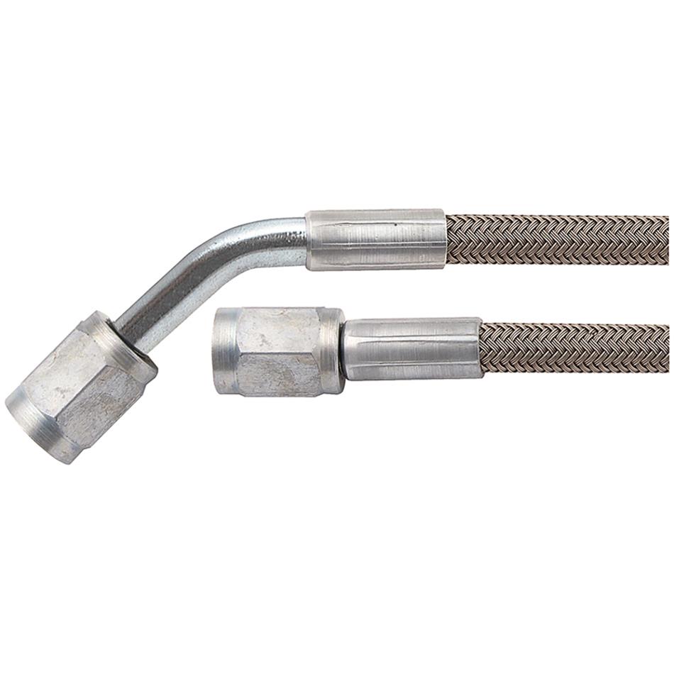 Allstar Performance Braided Steel Lines ALL46301-34 Brake Lines, Stainless Steel, -3 AN, Straight, Female Threads, 34.00 in. Length, Each
