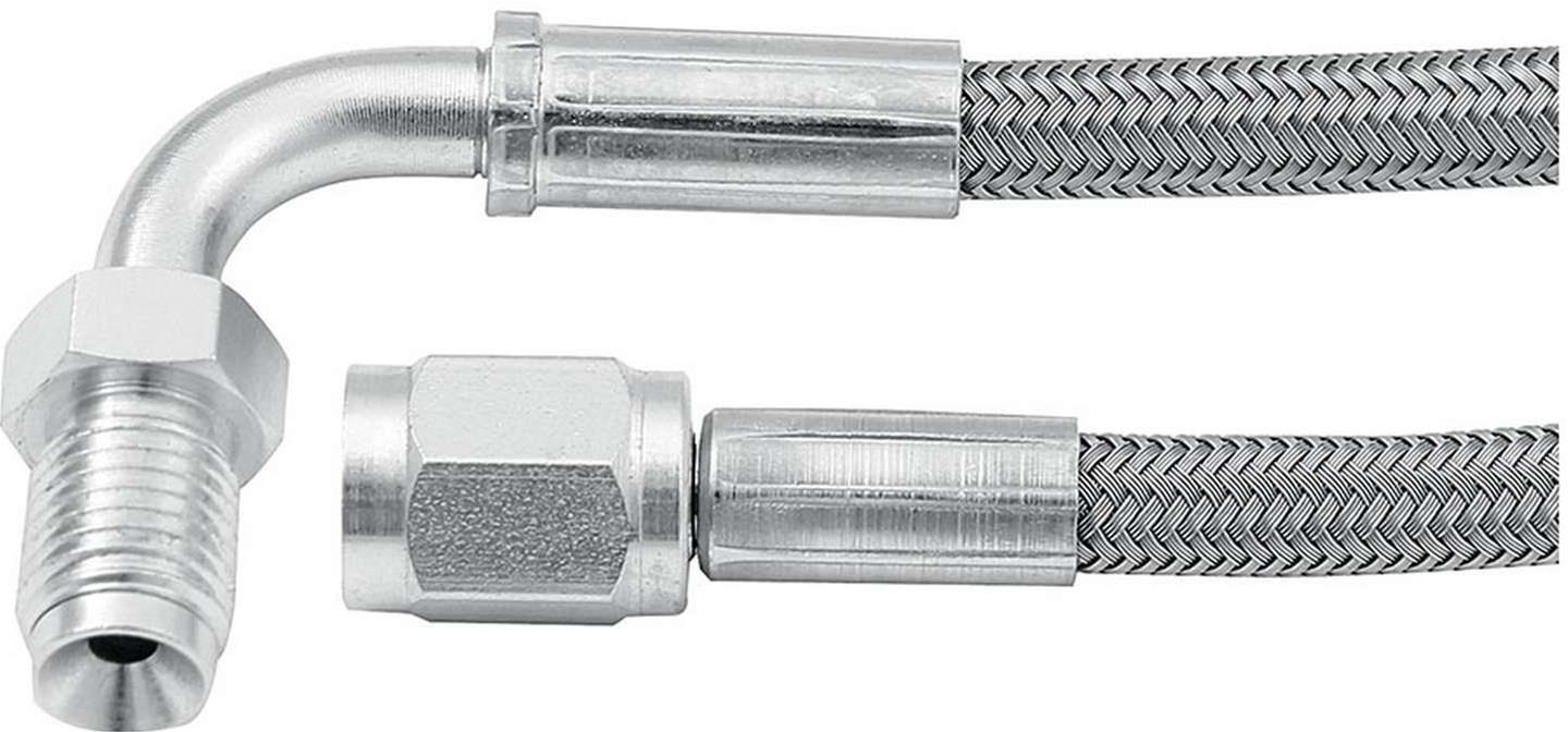 Allstar Performance Braided Steel Lines ALL46332-36 Brake Hoses, Individual, Brake Lines, Assembled, -3 AN Size, Stainless Outer, 36 in. Length, Each