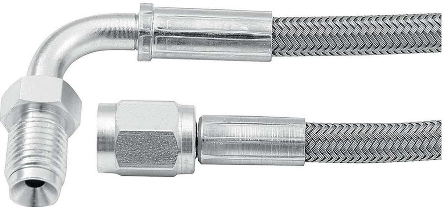 Allstar Performance Braided Steel Lines ALL46332-48 Brake Hoses, Individual, Brake Lines, Assembled, -3 AN Size, Stainless Outer, 48 in. Length, Each