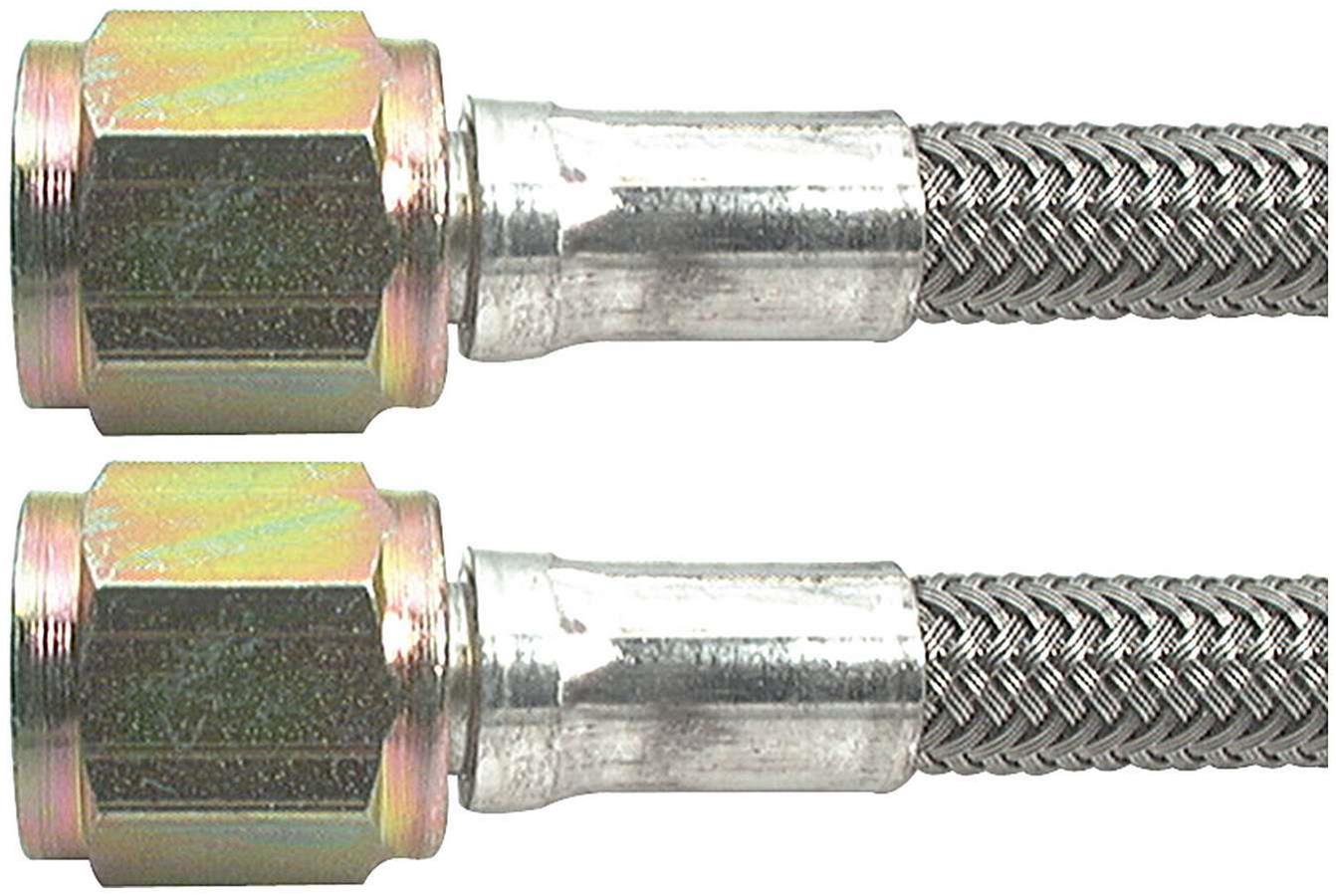 Allstar Performance Braided Steel Lines ALL46400-32 Brake Line, Stainless Outer, -4 AN Female Threads, Straight Ends, 32 in. Length, Each