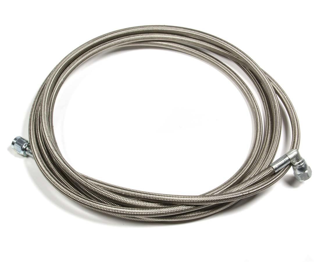 Allstar Performance Braided Steel Lines ALL46402-120 Brake Lines, Stainless Steel, - 4 AN, Straight, 90 Degree, Female Threads, 12.00 in. Length, Each