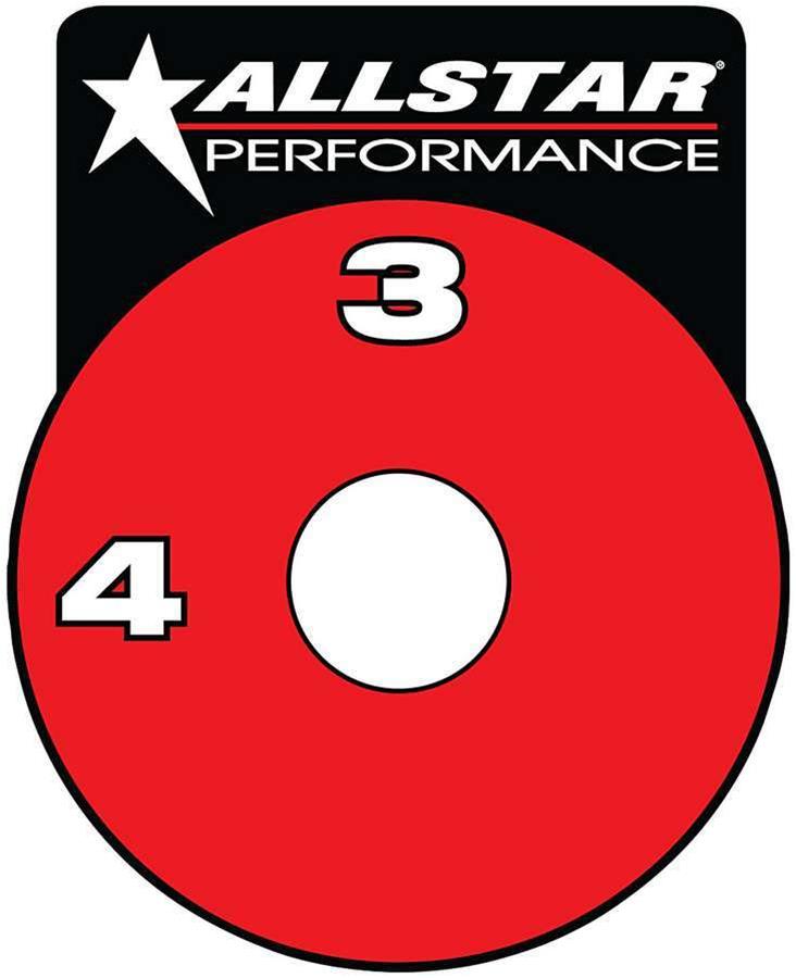 Allstar Performance RF Brake Shut-Off Valve Decals ALL48011 Decal, Valve, Vinyl, Red/Black, Adhesive, Each