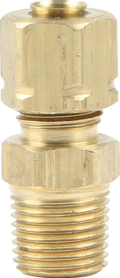 Allstar Performance Nylon Brake Line Fittings ALL48032 Fitting, Brass, Straight, Male 1/8 in. NPT, 3/16 in. Compression, Each