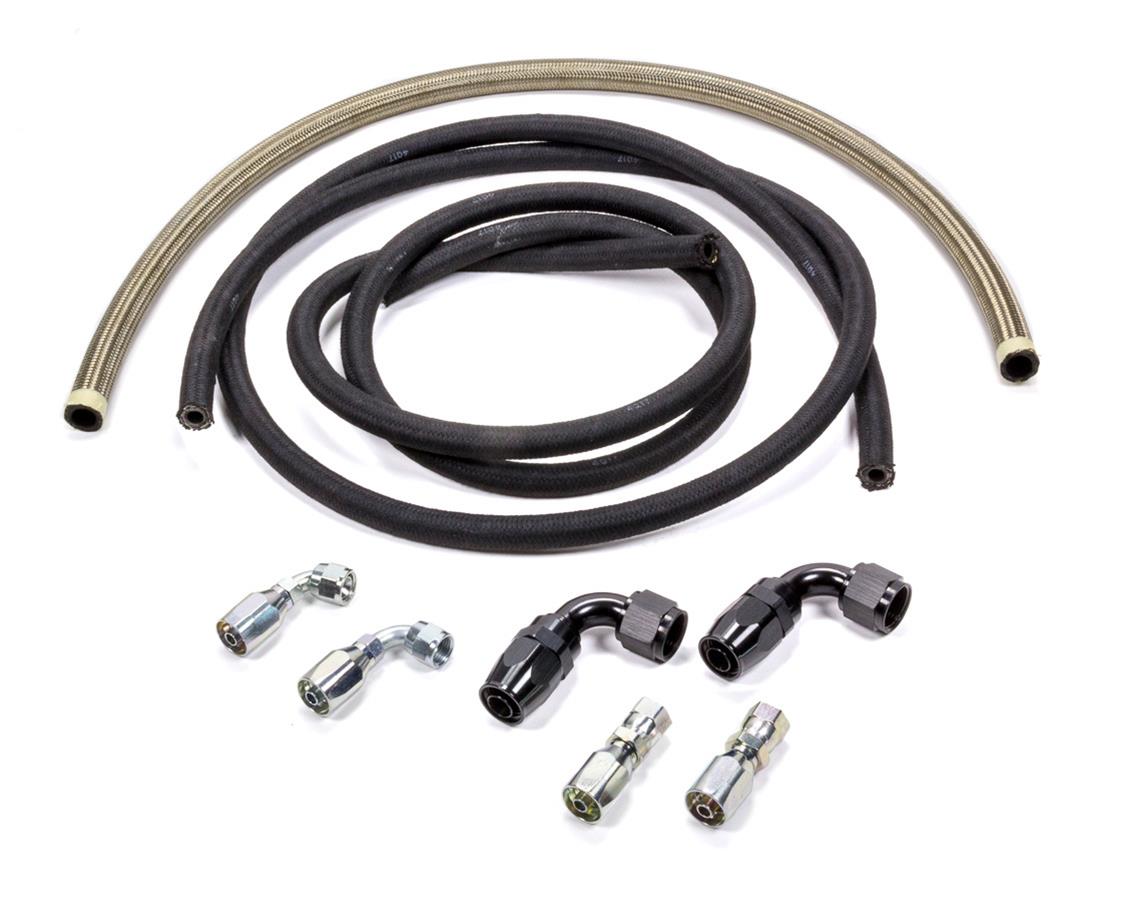 Allstar Performance Power Steering Hoses and Lines ALL48201 Hose Kit, Hose Kit For Rack And Pinion Steering, Rear Mount