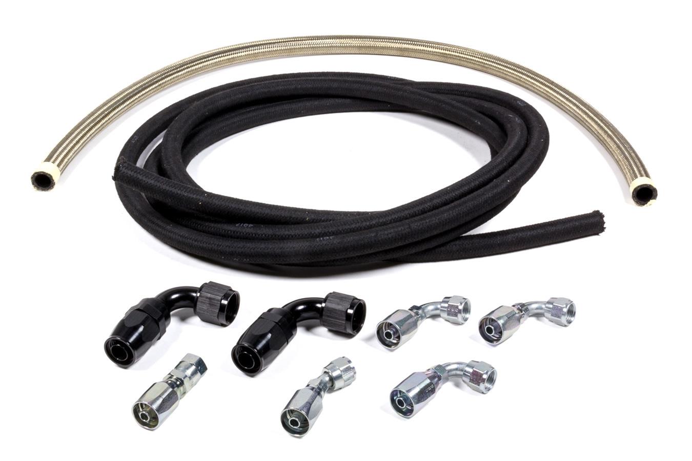 Allstar Performance Power Steering Hoses and Lines ALL48205 Hose Kit, Hose Kit For Stock Type Gear Box, Front Mount