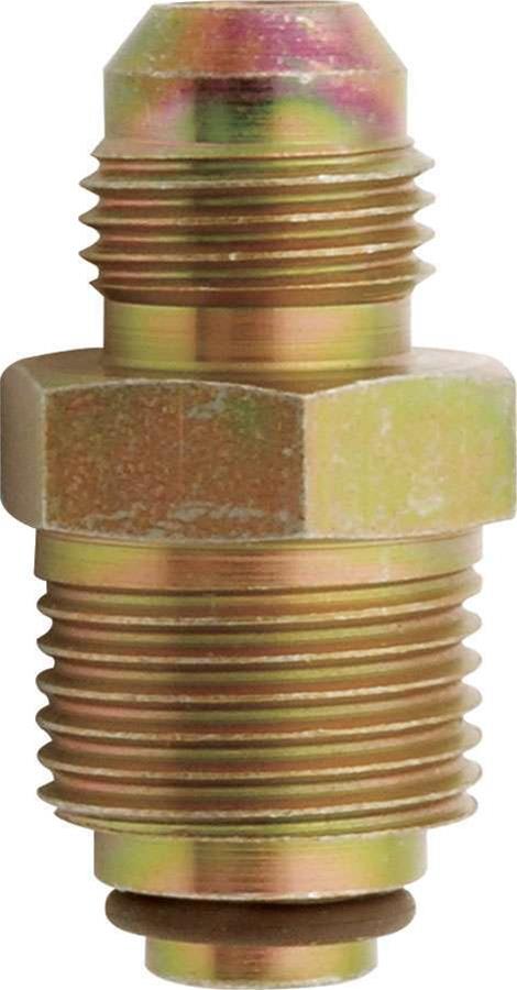 Allstar Performance Power Steering Fittings ALL48212 Fitting, Adapter, AN to Inverted Flare, Straight, Steel, Gold Iridited, -6 AN, M18 x 1.5 O-ring, Each