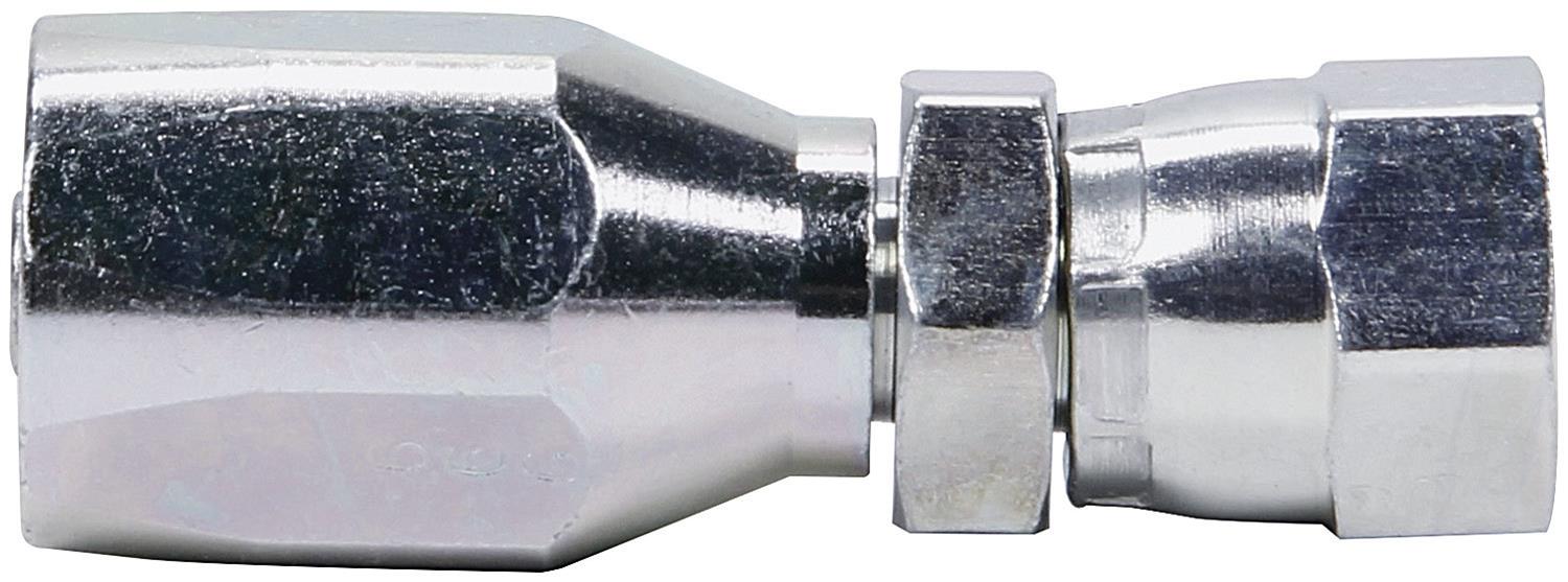 Allstar Performance Power Steering Hose Ends ALL48271 Ends, Steering, Straight, Reusable Swivel, Steel, Zinc Color, -6 AN, Female Threads, AN Braided Stainless Steel Style, Each