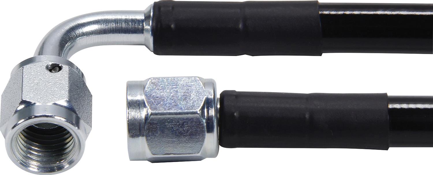 Allstar Performance Coated Stainless Steel Lines ALL48434-40 Brake Lines, Braided Steel, -3 AN, Straight, 90 Degrees, Female Threads, 40.00 in. Length, Each