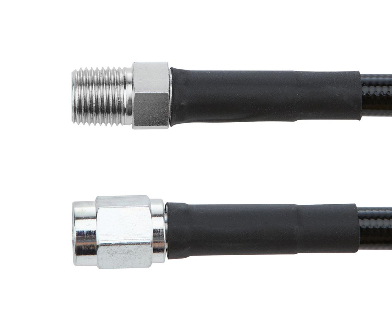 Allstar Performance AN Hose Assemblies ALL48435-24 #3 Coated Braided Line -3 Straight / 1/8" NPT Steel Ends 24"