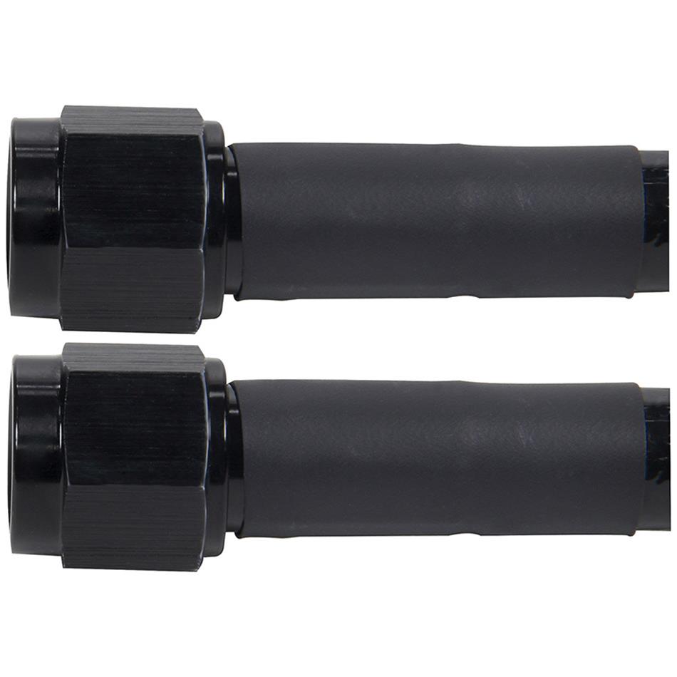Allstar Performance Coated Stainless Steel Lines ALL48465-72 AN Hose Hose Assemblies, -6 AN Size, Braided Steel, Straight Female Threads Ends, Black Aluminum Fittings, 72 in. Hose Length, Each