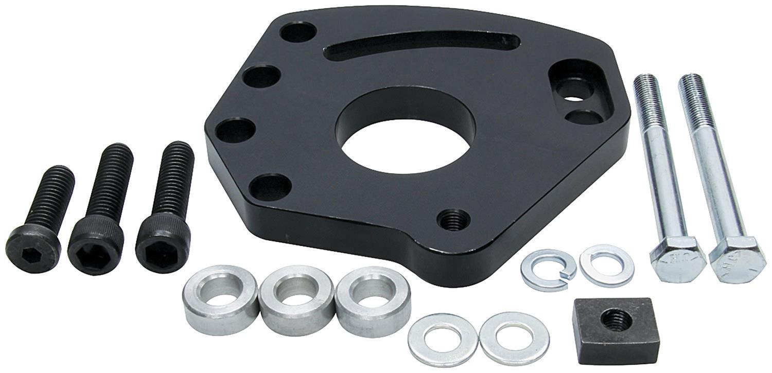 Allstar ALL48500 Blue Anodized Aluminum Left Cylinder Head Mount Power Steering Pump Bracket Kit for Small Bock Chevy 