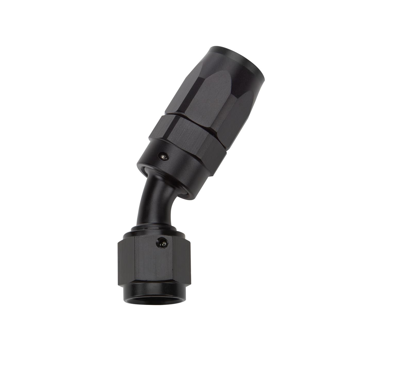 Allstar Performance Hose Ends ALL49322 Fitting, End, 30 Degree, -6 AN to -6 AN Female, Aluminum, Black, Each