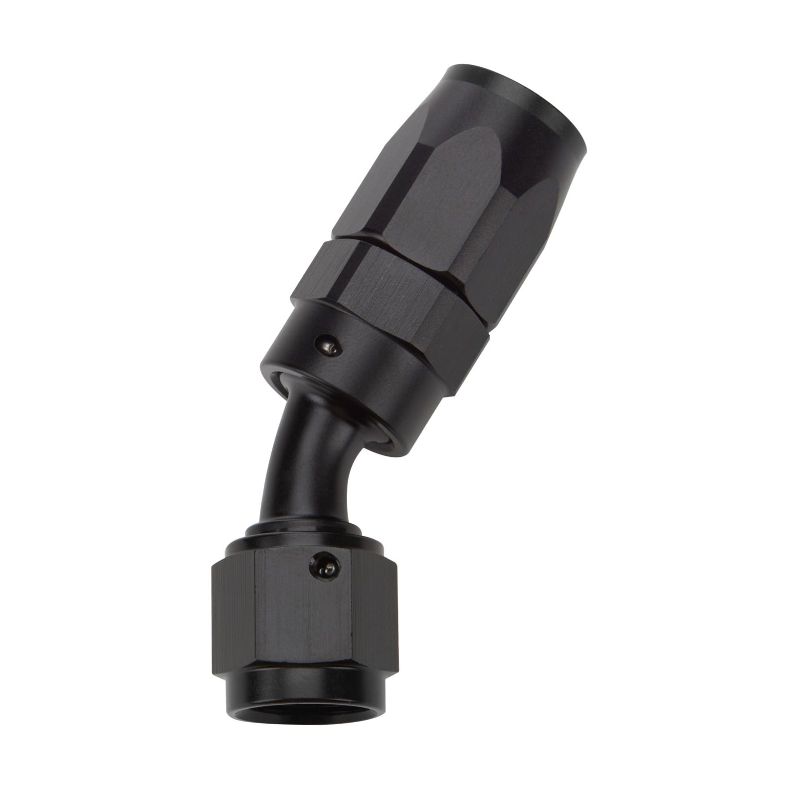 Allstar Performance Hose Ends ALL49323 Fitting, End, 30 Degree, -8 AN to -8 AN Female, Aluminum, Black, Each