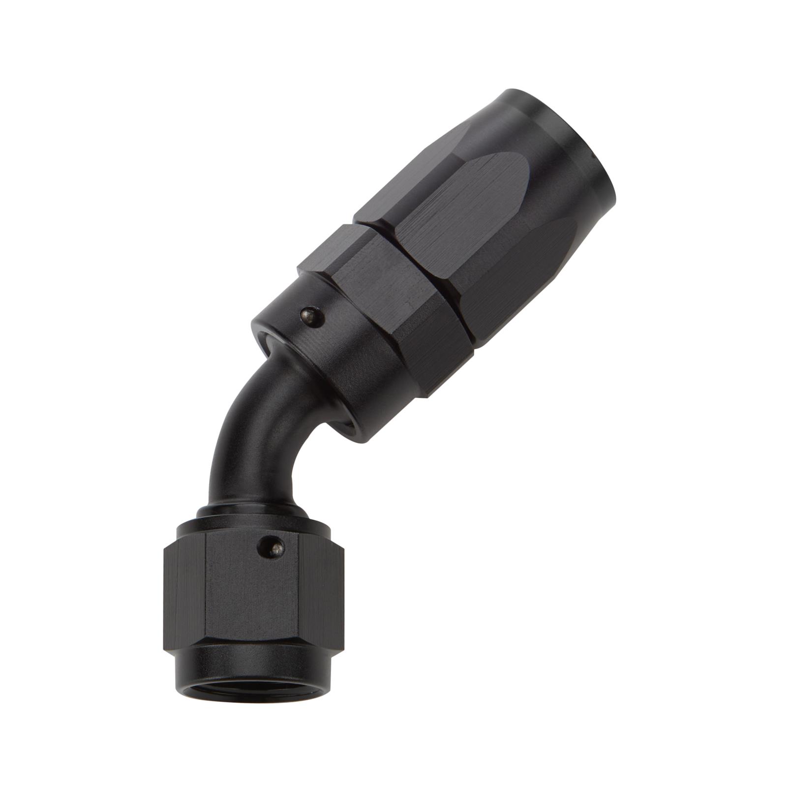 Allstar Performance Hose Ends ALL49334 Fitting, End, 45 Degree, -10 AN to -10 AN Female, Aluminum, Black, Each