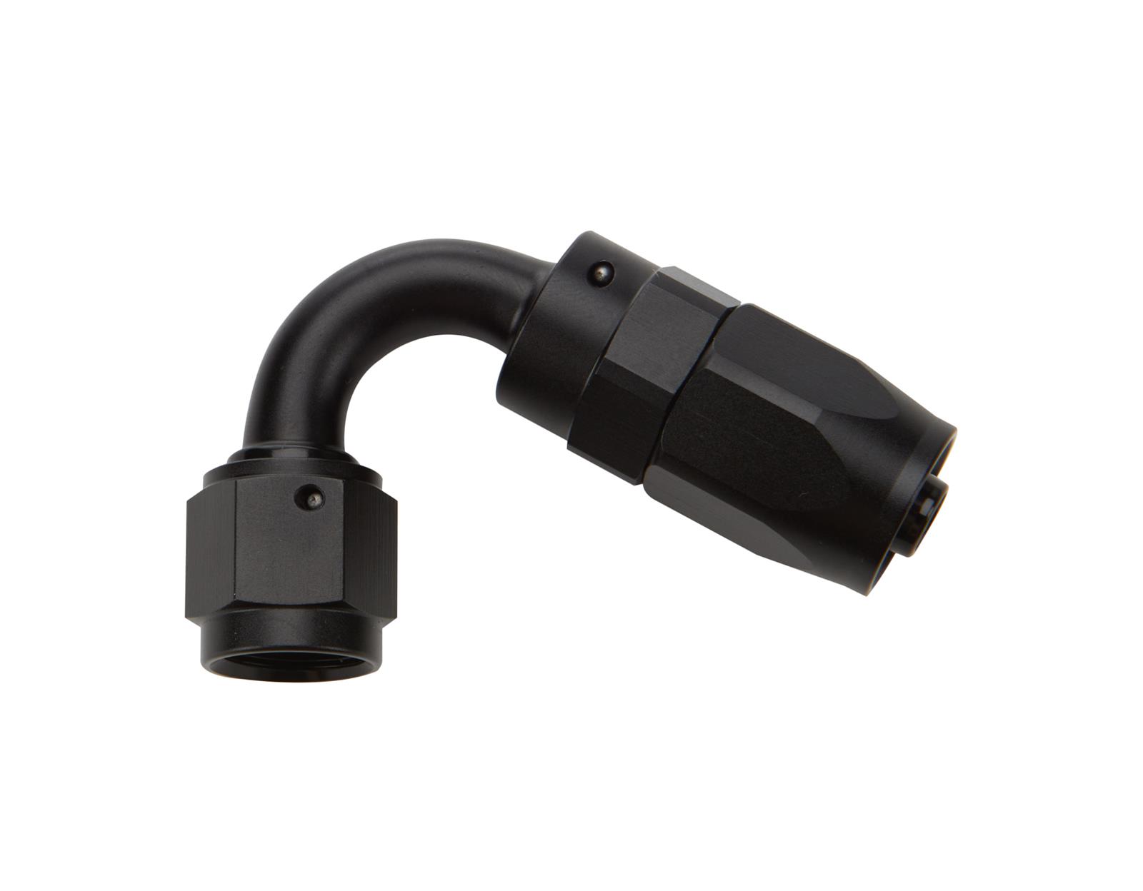 Allstar Performance Hose Ends ALL49362 Fitting, End, 120 Degree, -6 AN to -6 AN Female, Aluminum, Black, Each