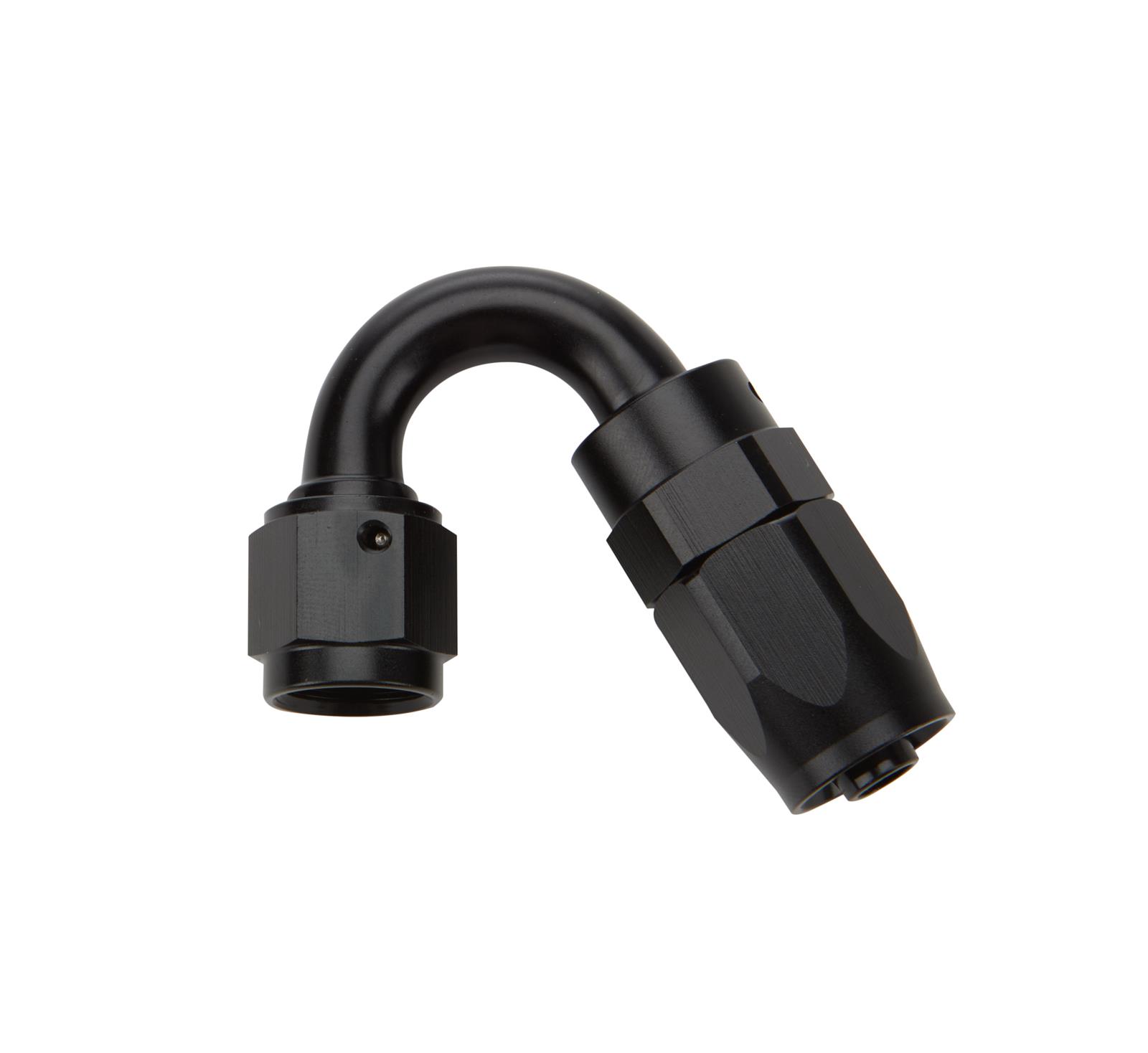 Allstar Performance Hose Ends ALL49372 Fitting, End, 150 Degree, -6 AN to -6 AN Female, Aluminum, Black, Each