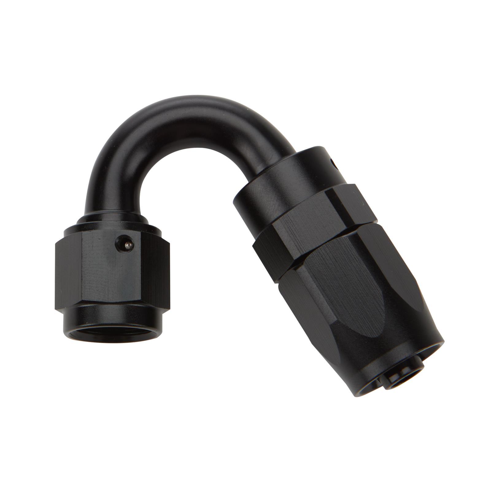 Allstar Performance Hose Ends ALL49374 Fitting, End, 150 Degree, -10 AN to -10 AN Female, Aluminum, Black, Each