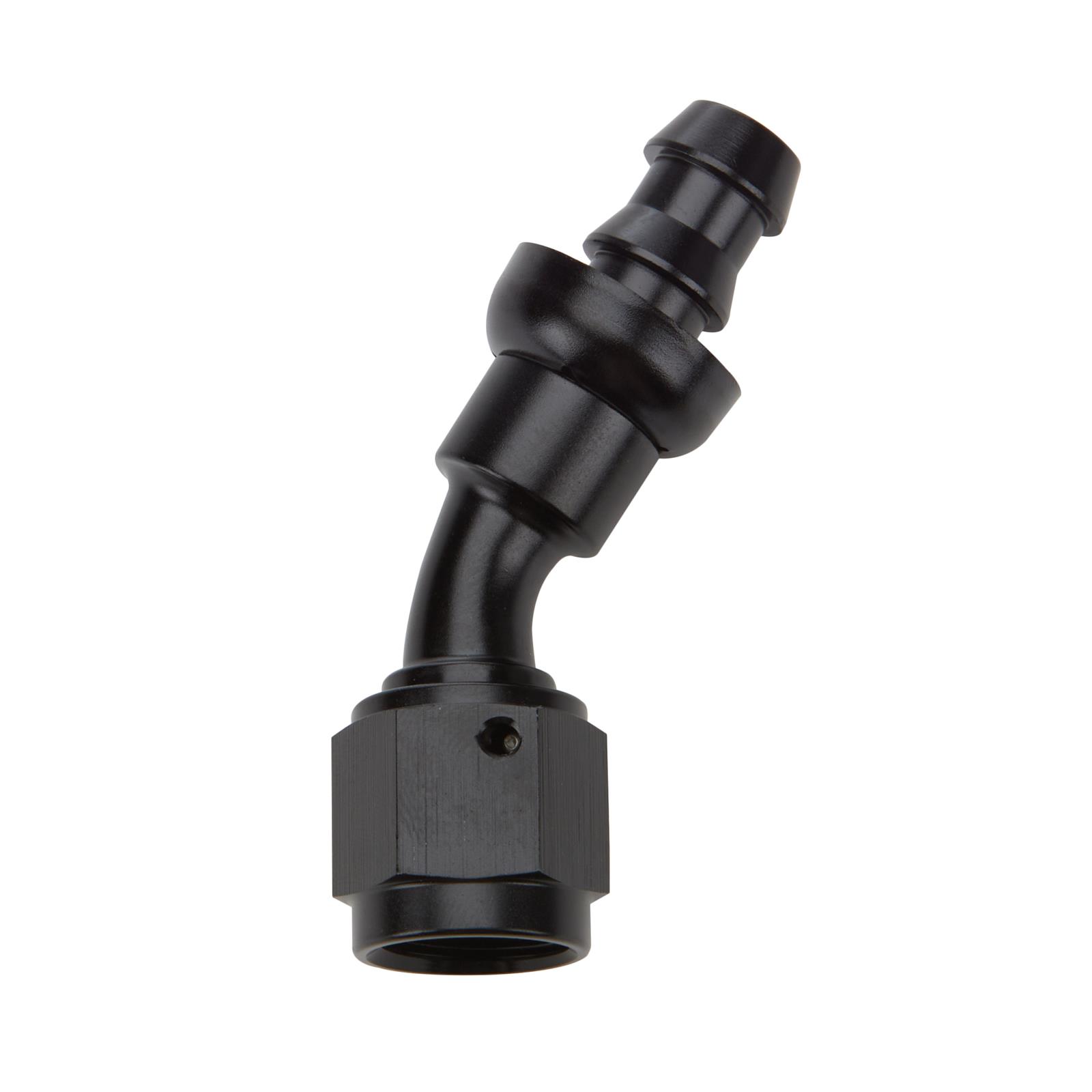 Allstar Performance Hose Ends ALL49423 End Pushlock Black Aluminum 30 Deg Elbow -8