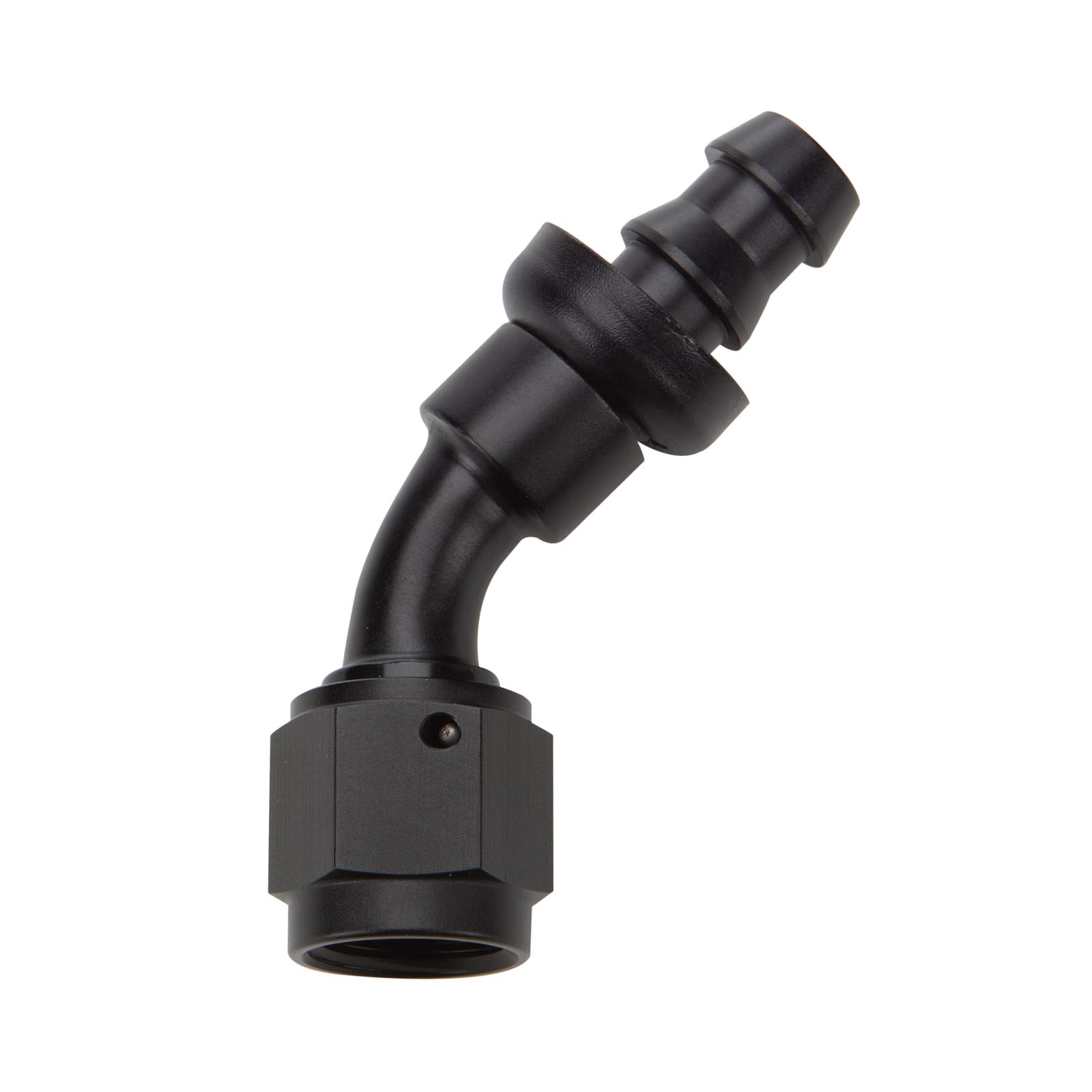 Allstar Performance Hose Ends ALL49435 End Pushlock Black Aluminum 45 Deg Elbow -12