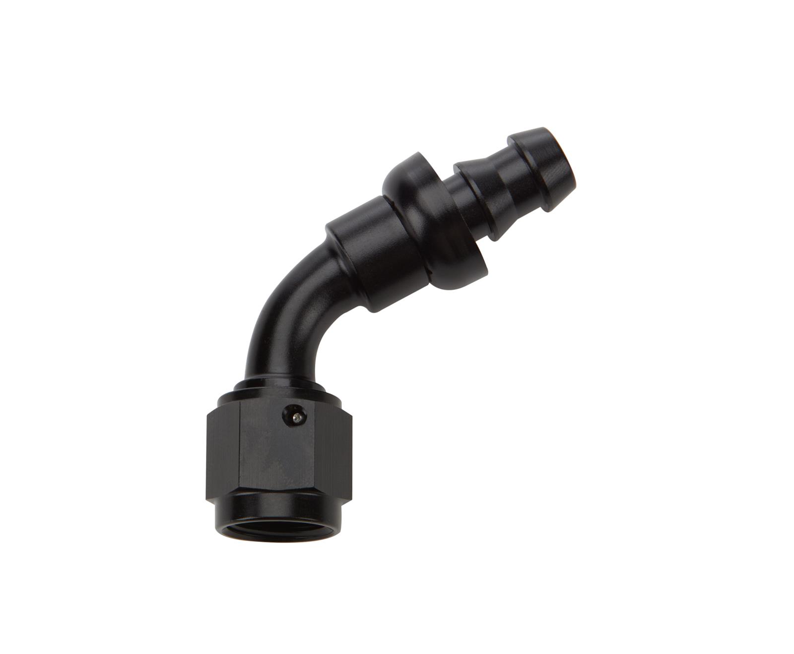 Allstar Performance Hose Ends ALL49442 End Pushlock Black Aluminum 60 Deg Elbow -6