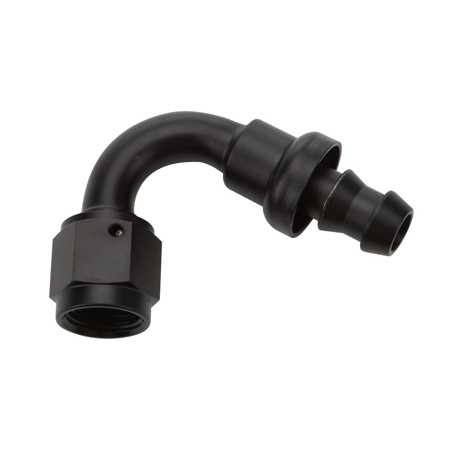 Allstar Performance Hose Ends ALL49464 End Pushlock Black Aluminum 120 Deg Elbow -10