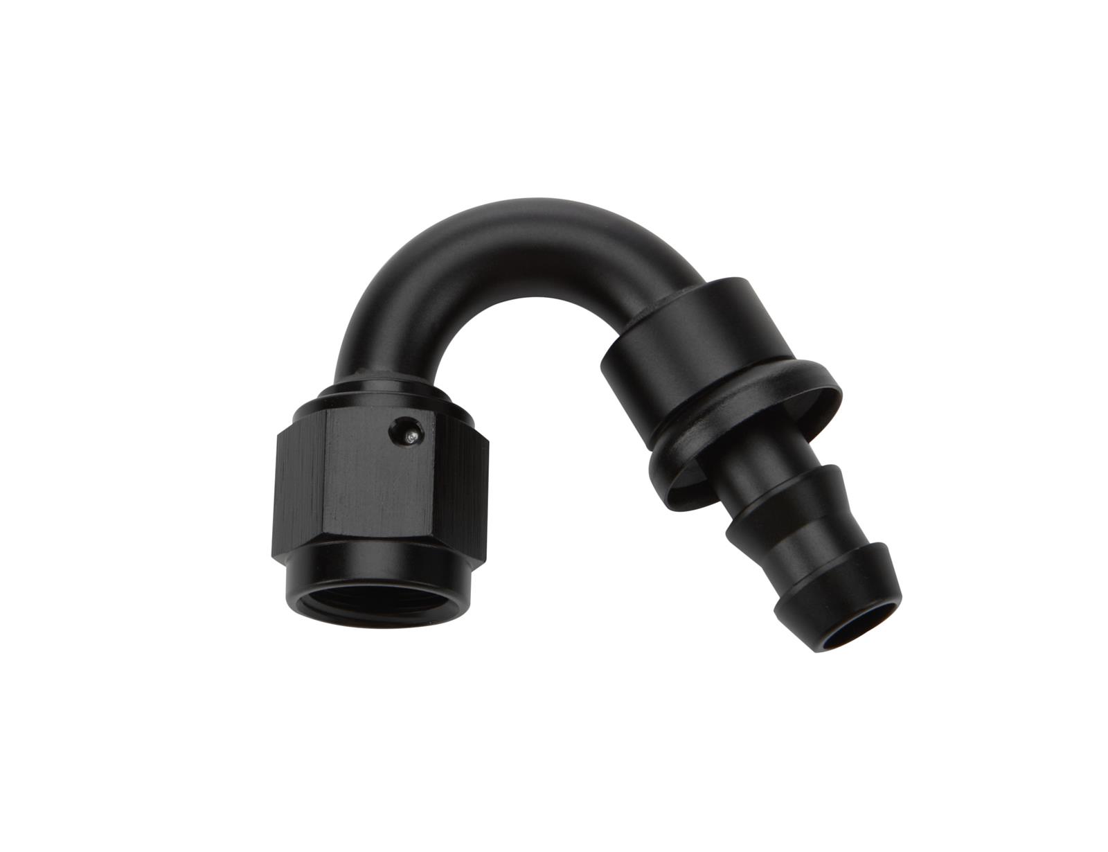 Allstar Performance Hose Ends ALL49472 End Pushlock Black Aluminum 150 Deg Elbow -6