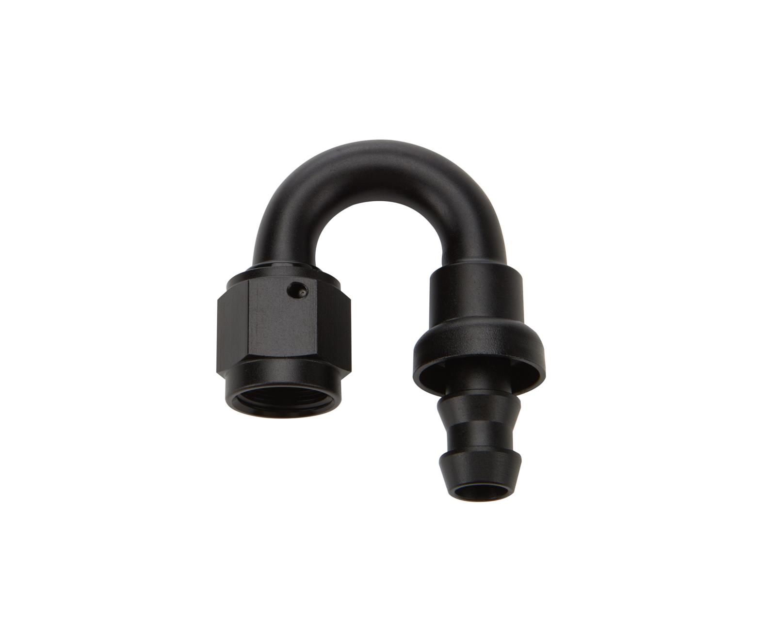 Allstar Performance Hose Ends ALL49482 End Pushlock Black Aluminum 180 Deg Elbow -6