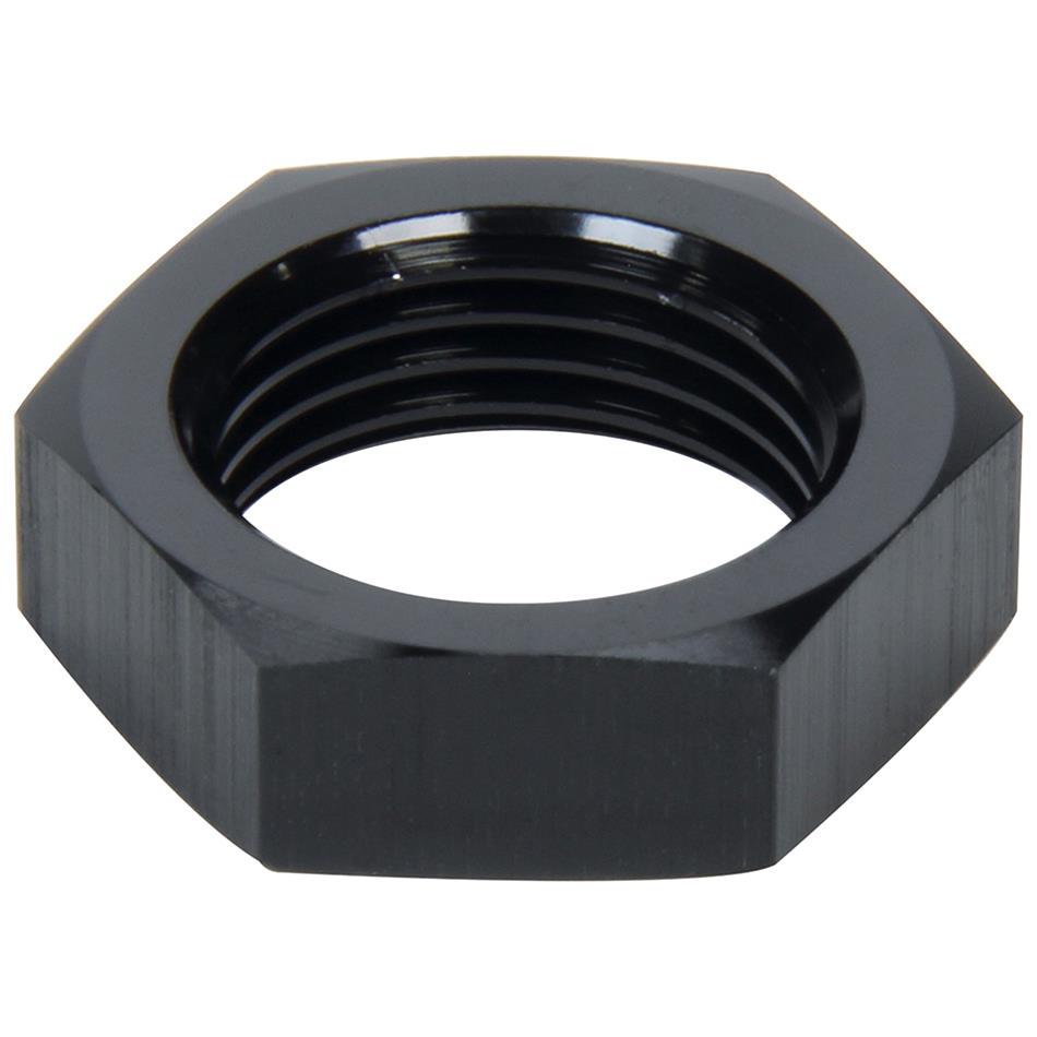 Allstar Performance Bulkhead Nuts ALL49602 Hardware, Nuts, Aluminum, Black Anodized, -6 AN, Female Threads, Each