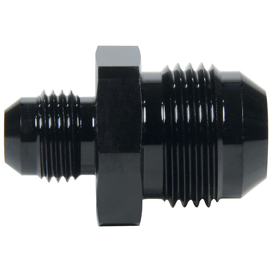 Allstar Performance AN Flare Adapter Fittings ALL49735 Fitting, Adapter, Reducer, Aluminum, Black Anodized, Straight, -6 AN, -10 AN, Male Threads, Each