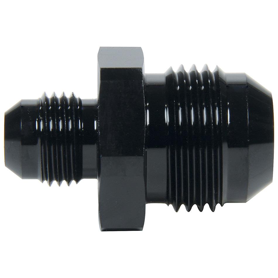 Allstar Performance AN Flare Adapter Fittings ALL49738 Fitting, Adapter, Reducer, Aluminum, Black Anodized, Straight, -10 AN, -12 AN, Male Threads, Each