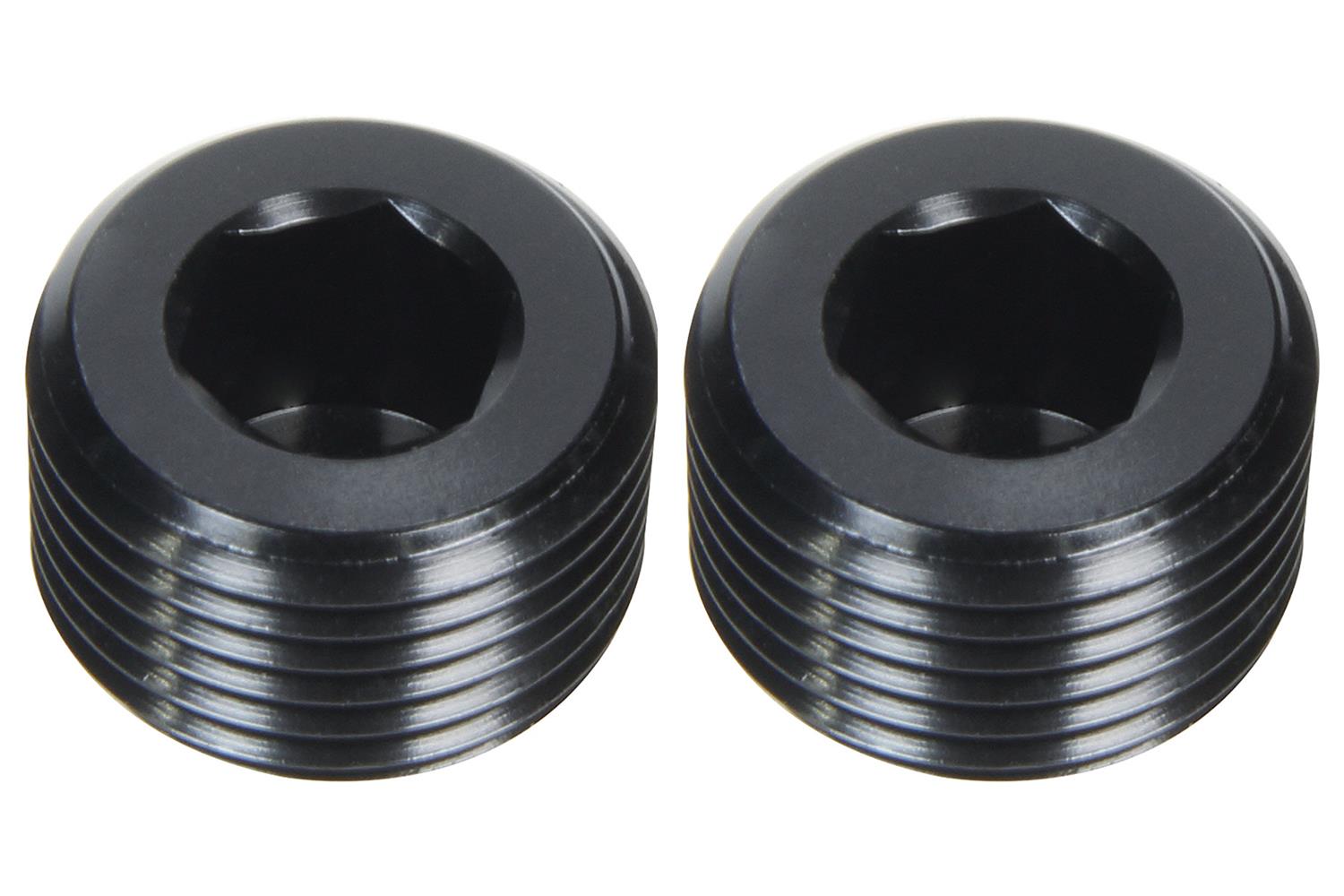 Allstar Performance NPT Plug Fittings ALL49801 Fitting, Plug, Aluminum, Black Anodized, 1/8 in. NPT, Male Threads, Pair