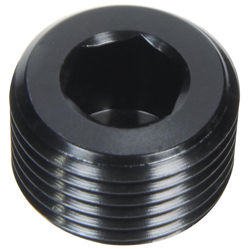 Allstar Performance NPT Plug Fittings ALL49805 Fitting, Plug, Aluminum, Black Anodized, 3/4 in. NPT, Male Threads, Each