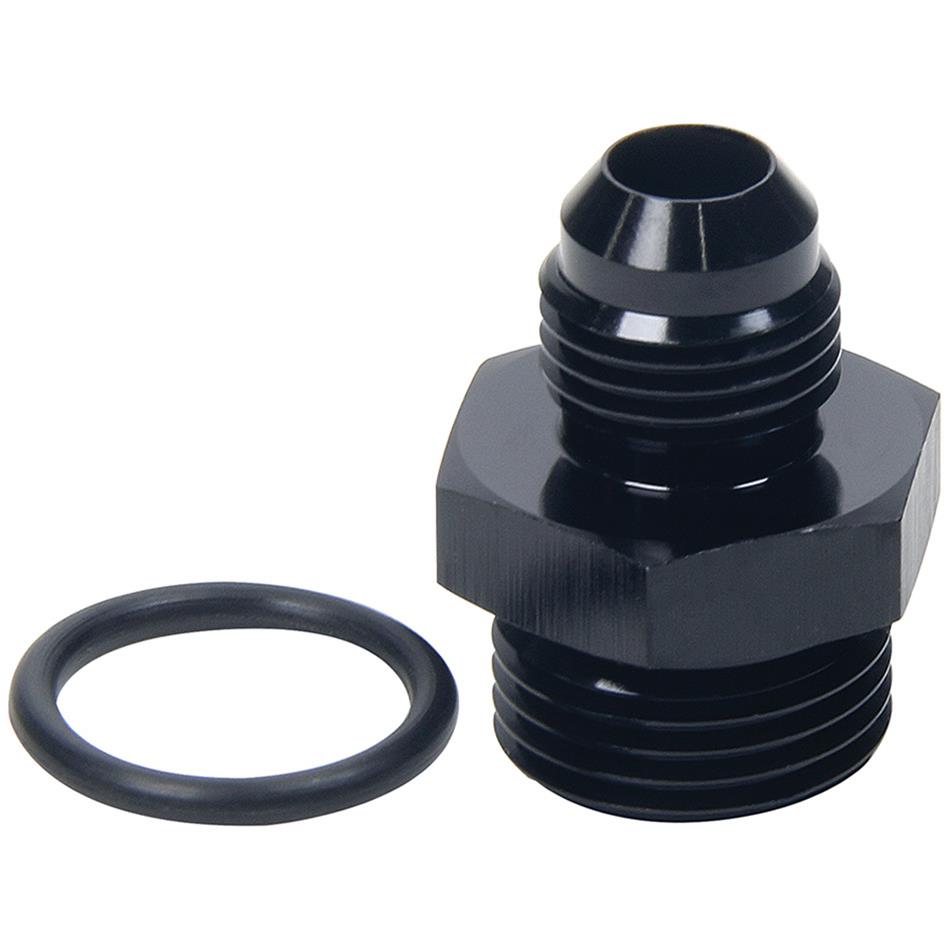 Allstar Performance Adapter Fittings ALL49837 and Adapters, Straight, Aluminum, Black Anodized, -6 AN Male AN, -8 AN O-ring Male AN O-ring, Each