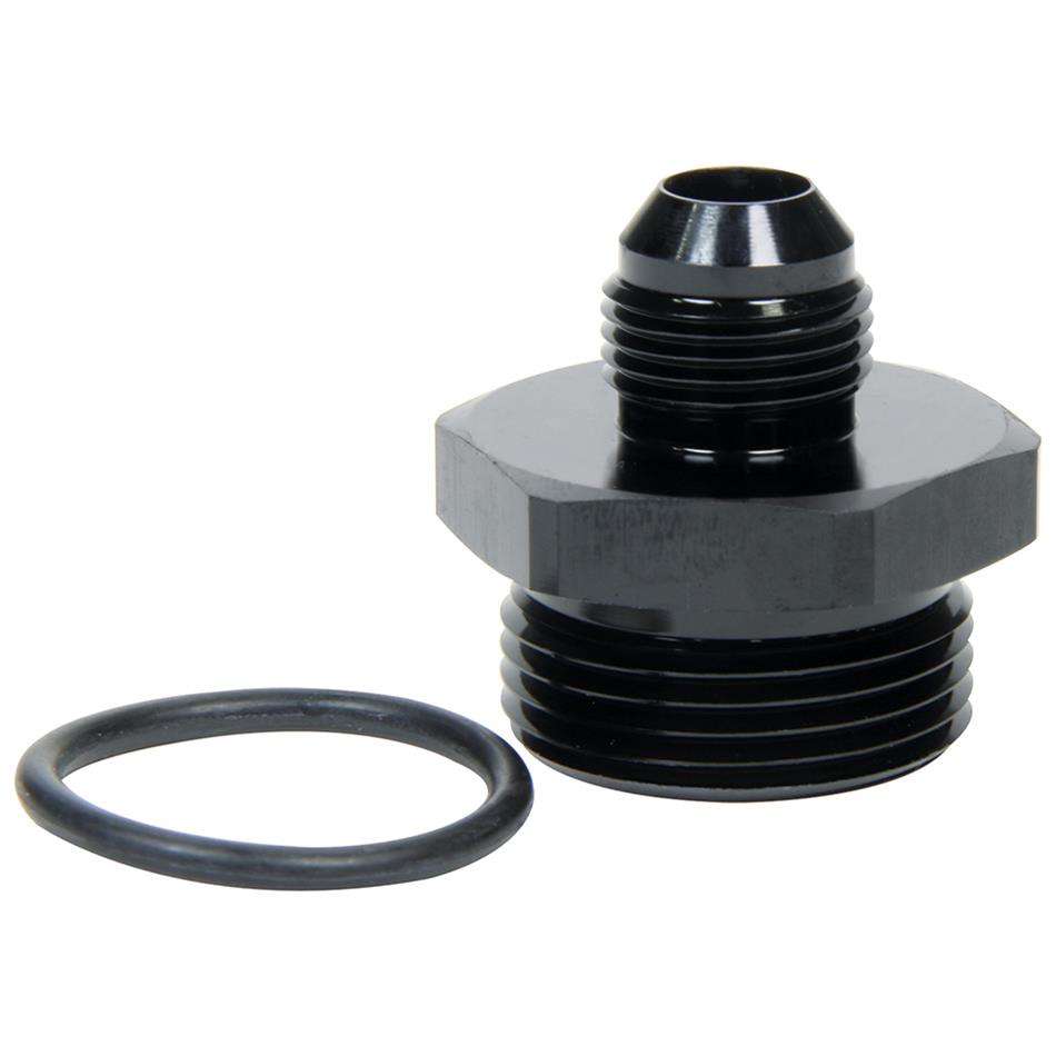 Allstar Performance AN Flare Adapter Fittings ALL49838 and Adapters, Fittings, Straight, Aluminum, Black, -6 Male AN, -10 Male Straight Cut O-ring, Each