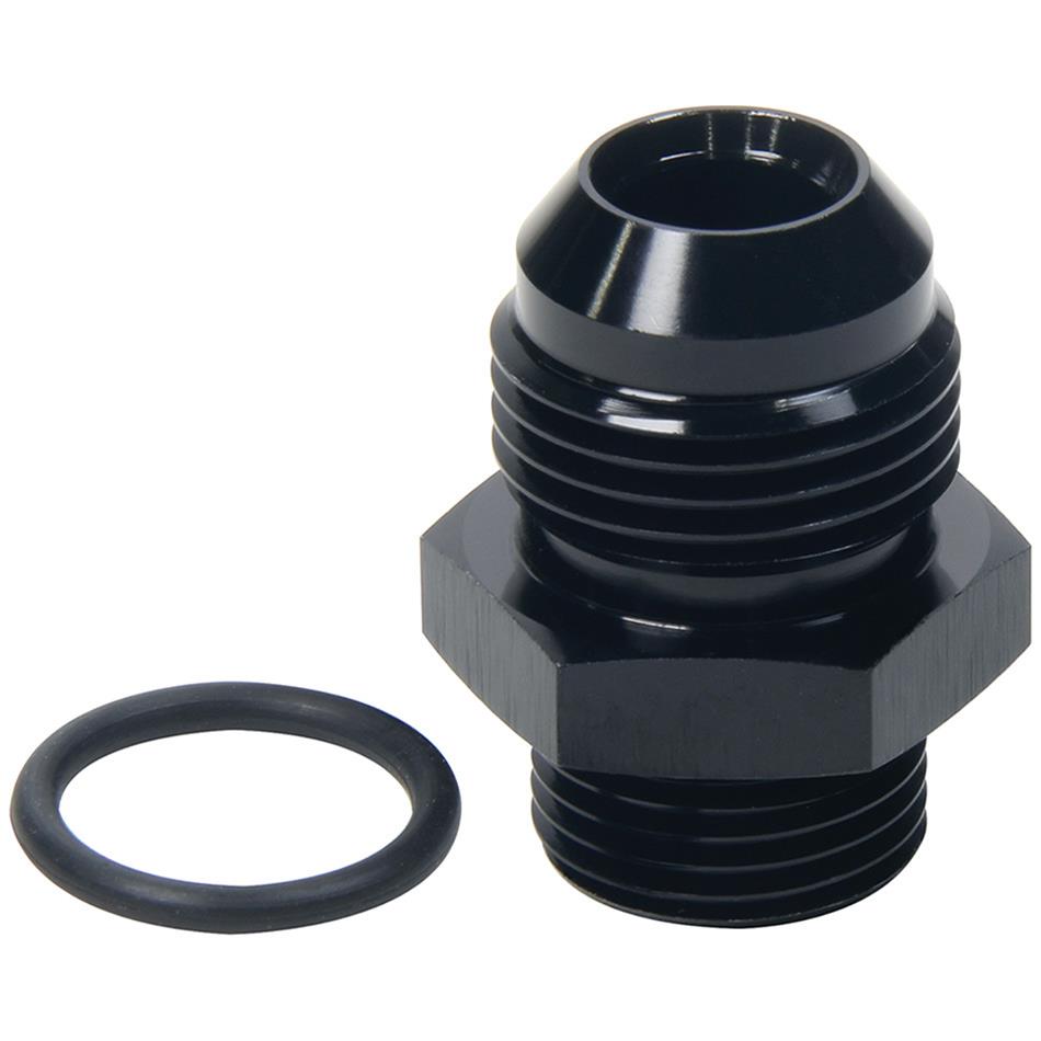 Allstar Performance AN Flare Adapter Fittings ALL49847 and Adapters, Fittings, Straight, Aluminum, Black, -10 Male AN, -8 Male Straight Cut O-ring, Each