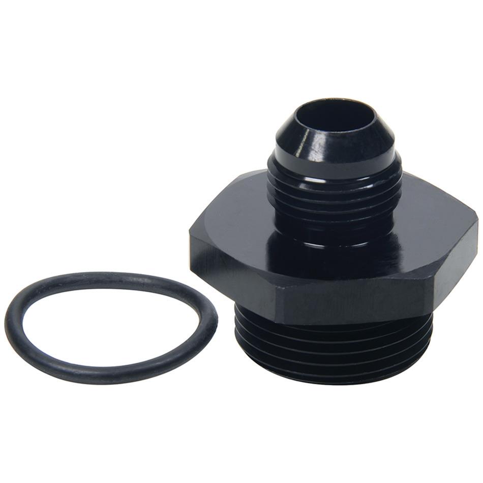 Allstar Performance AN Flare Adapter Fittings ALL49850 and Adapters, Fittings, Straight, Aluminum, Black, -10 Male AN, -16 Male Straight Cut O-ring, Each