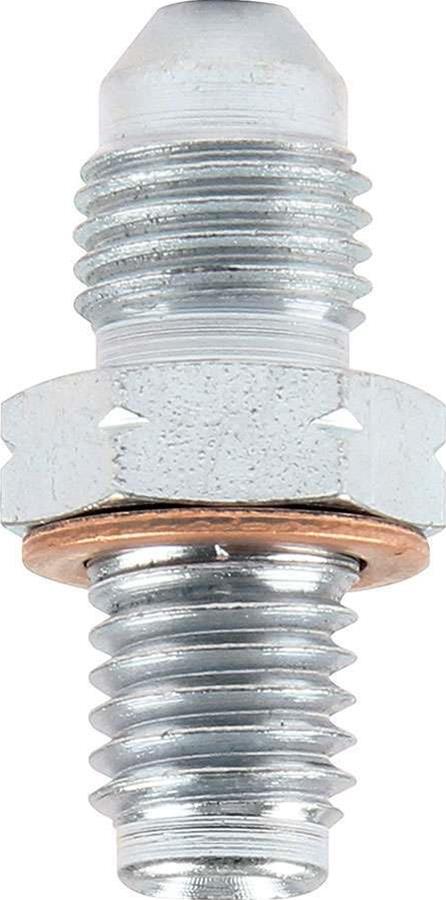 Allstar Performance Brake Fittings ALL50036 Adapter Fittings, Steel, -4 AN to 10mm-1.50, Caliper, Includes Crush Washer, Straight, Pair