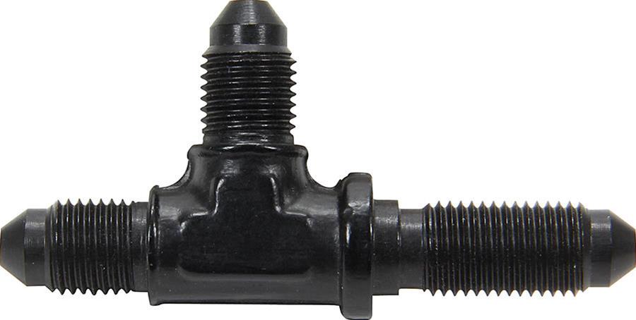 Allstar Performance Bulkhead Fittings ALL50096 Fitting, Tee, Aluminum, Black Anodized, -3 AN Male Threads, Each